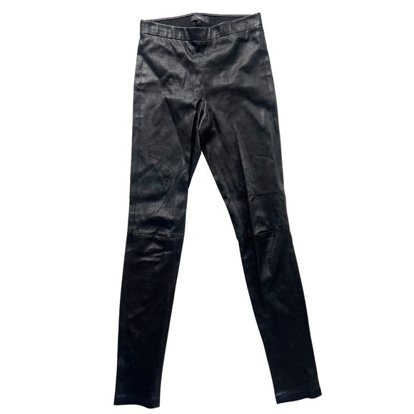 Theory high-waist leather leggings size small